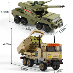 JOYCOLI two-pack armored vehicles ideal for solo or group play sessions.