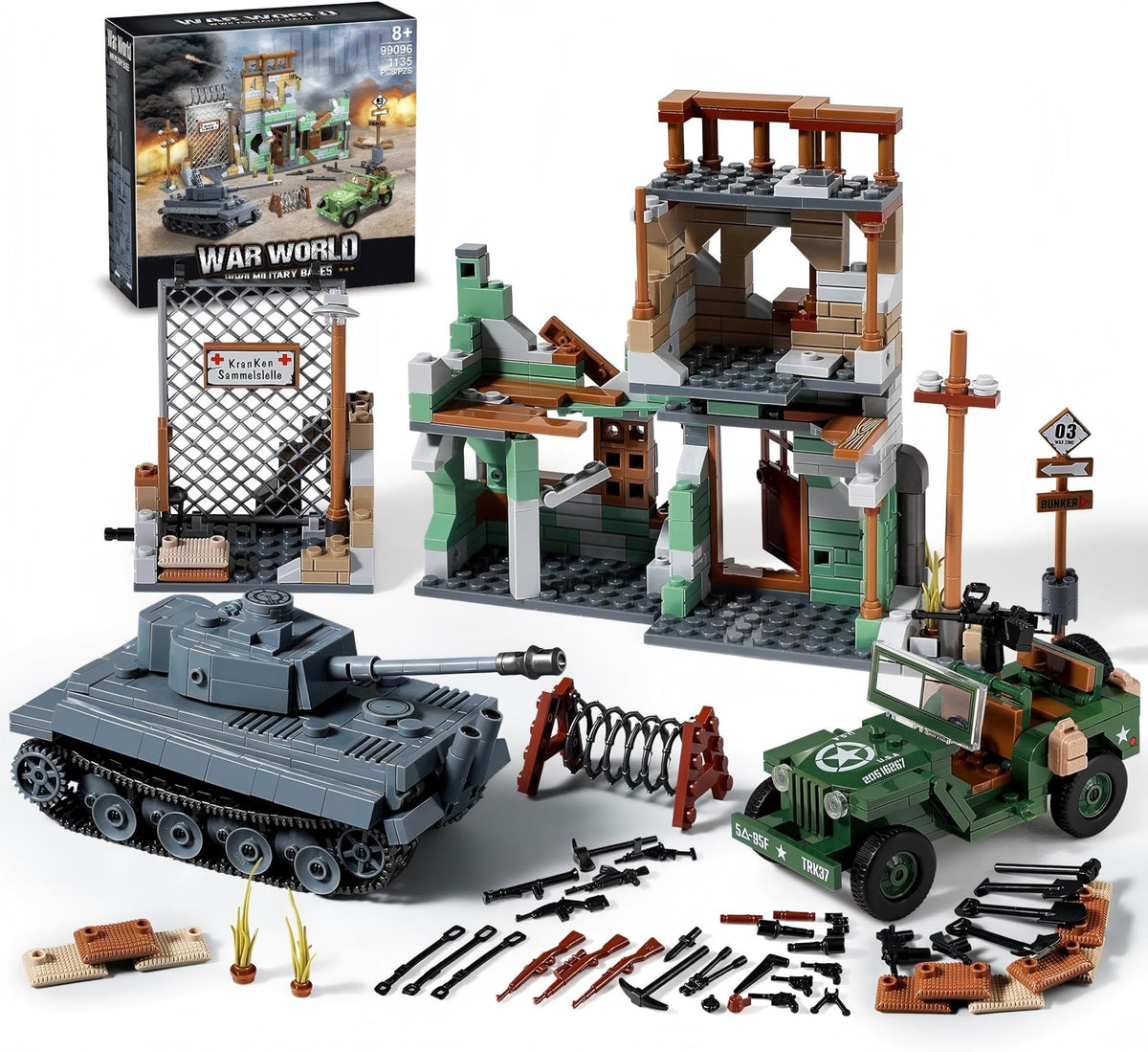 JOYCOLI Tiger I tank with opening hatch for immersive interactive play