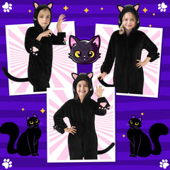 Joycover cat costume for girls features cat-ear embroidery for realism.