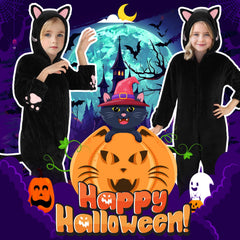 Joycover cat costume for girls made of soft polyester for gentle skin contact.