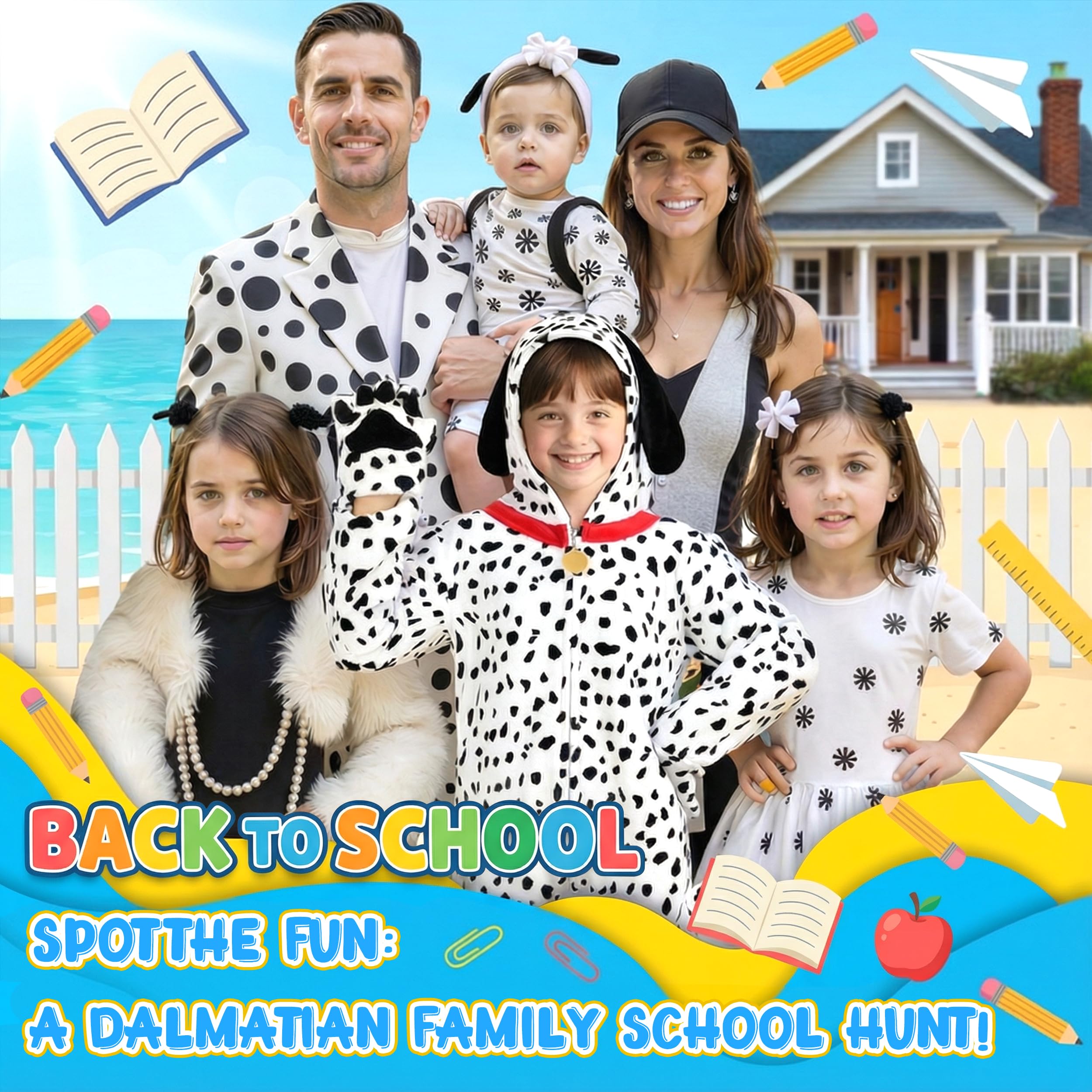 Joycover Dalmatian costume kids unisex fit suits boys and girls for versatile costumes.