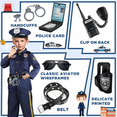 Joycover police officer costume belt keeps accessories secure during play.