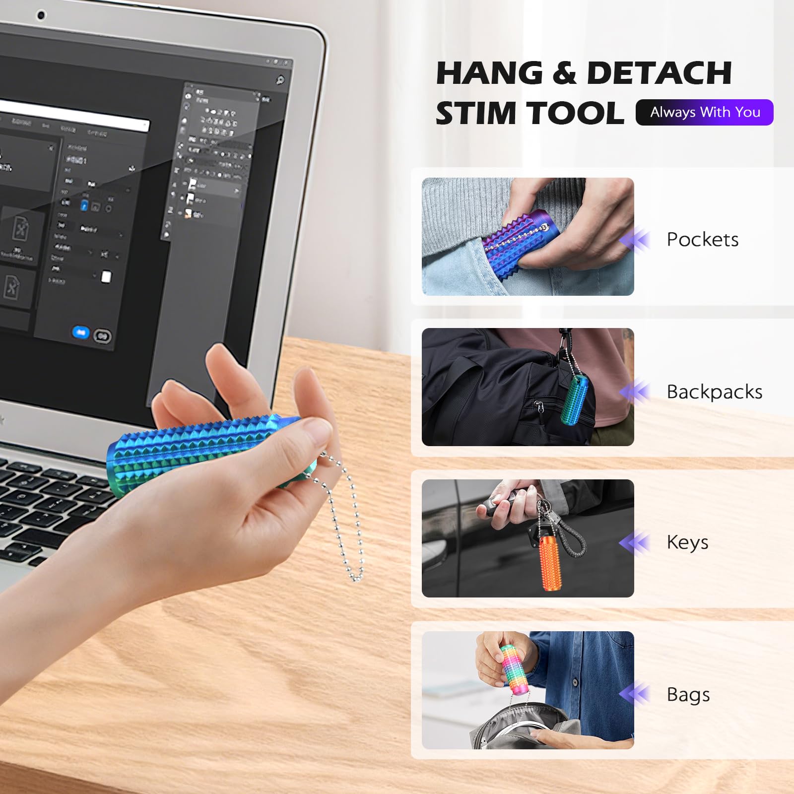 Joyddo Little Ouchies keychain design keeps your focus tool handy