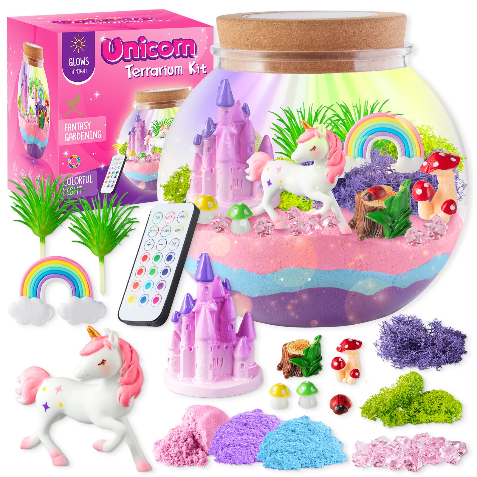 JOYEEMAX Unicorn terrarium kit packaging, ready for gifting.