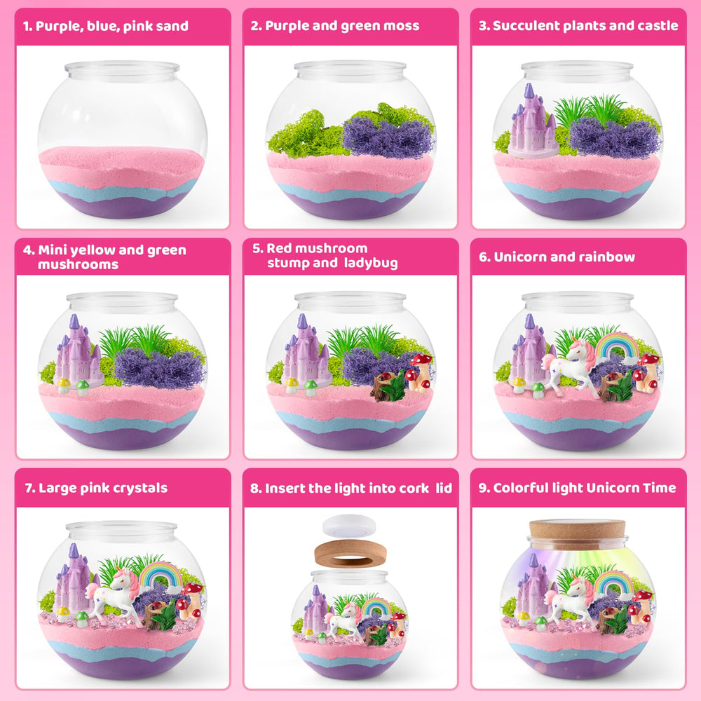 JOYEEMAX Magic sand provides a tactile, sensory terrarium experience.