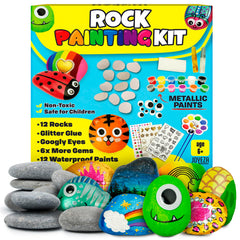 JOYEZA rock paint kit deluxe contents for creative projects.