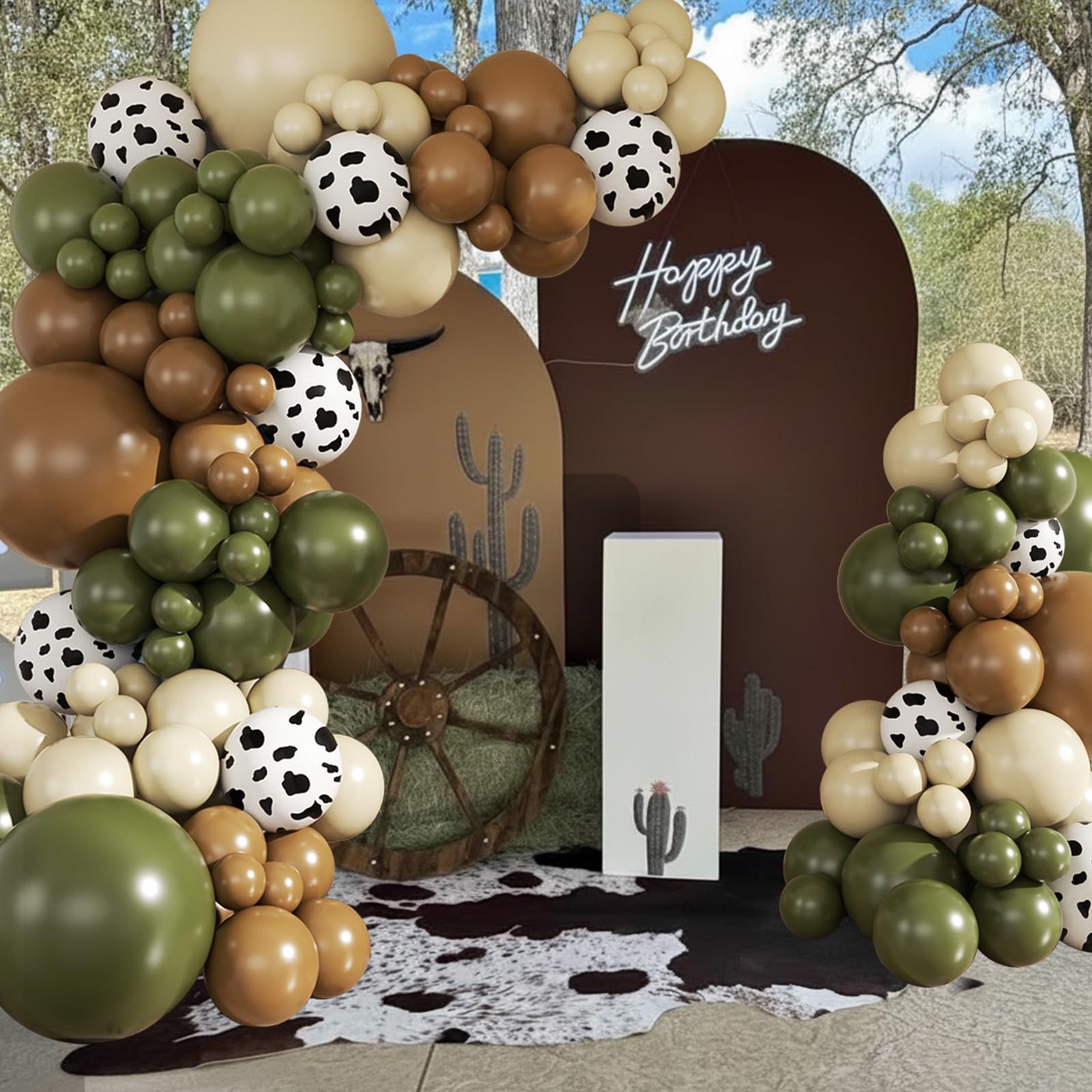 JOYFLOAT Cow-print balloons 6-pack adds playful cattle detail