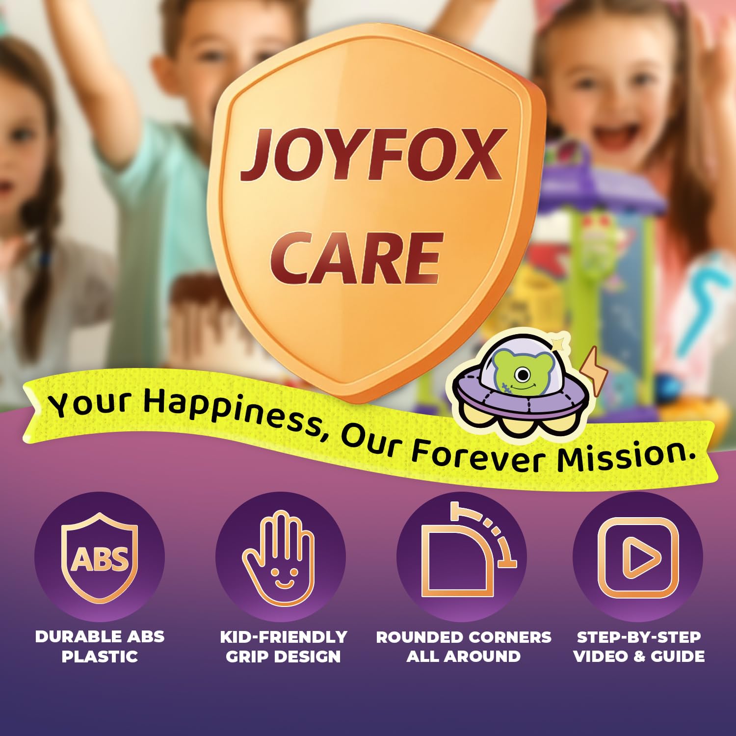 Joyfox kid-friendly controls with knob and joystick