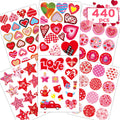 Joyful Start Valentines stickers 440PCS for gift wrapping and DIY crafts