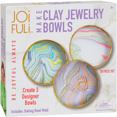 JOiFULi Make Your Own Clay Jewelry Bowls Kit with vibrant color palette for creative bowls