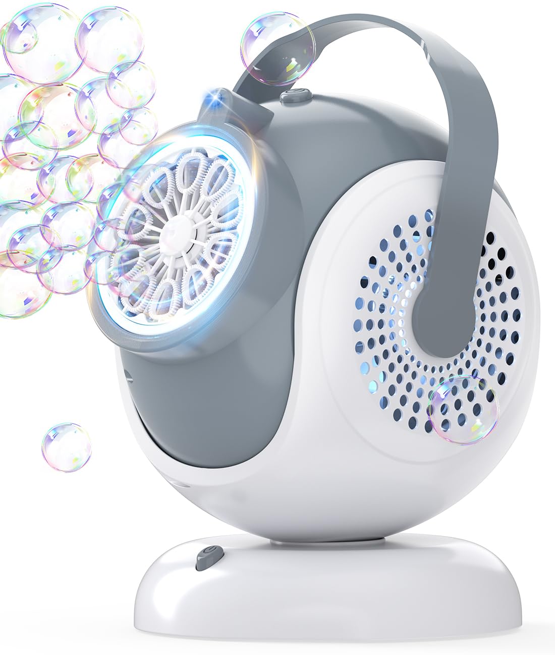 Joyfuture rechargeable bubble machine front view for outdoor play