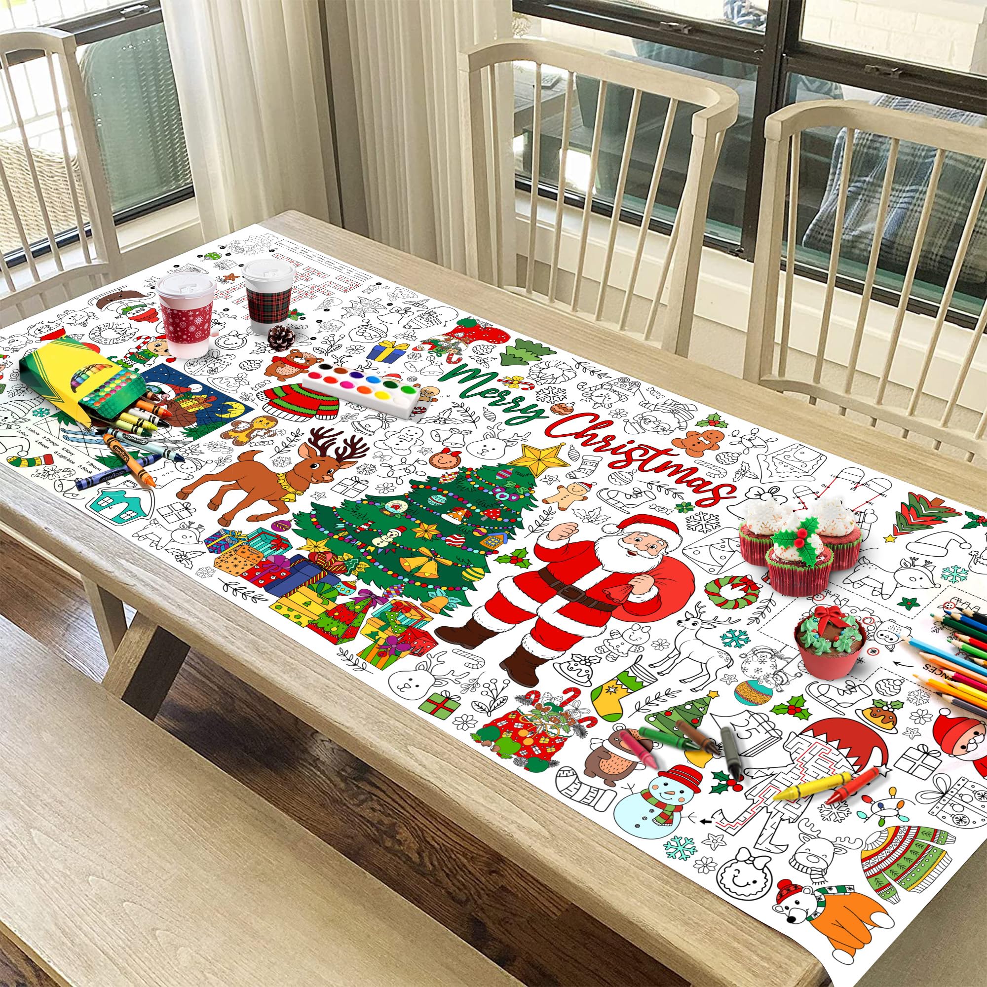 JOYGATHER classroom decor option using a giant coloring tablecloth