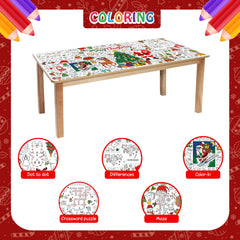 JOYGATHER reindeer design coloring tablecloth for craft time