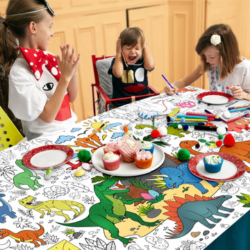 JOYGATHER dinosaur illustrations wall decor suitable as party backdrop and decor.