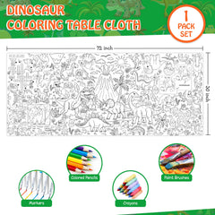 JOYGATHER dinosaur pattern close-up shows playful details for kids coloring.