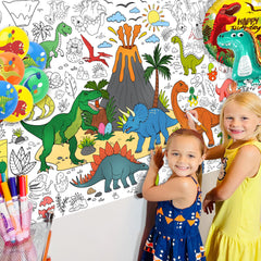 JOYGATHER kids coloring tablecloth perfect for birthday party activities.