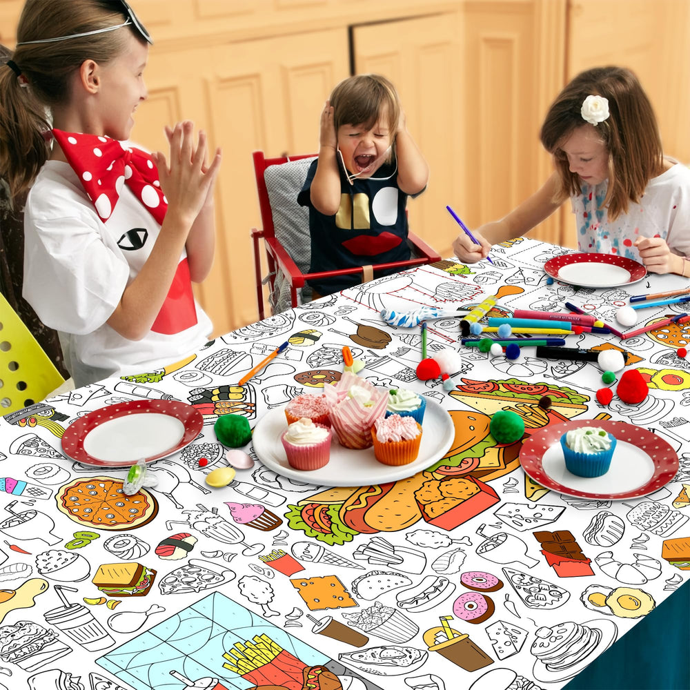 JOYGATHER waterproof bleed-resistant tablecloth keeps colors contained during crafts