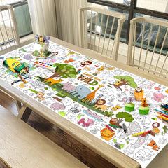 JOYGATHER classroom activity tablecloth supports collaborative coloring and art