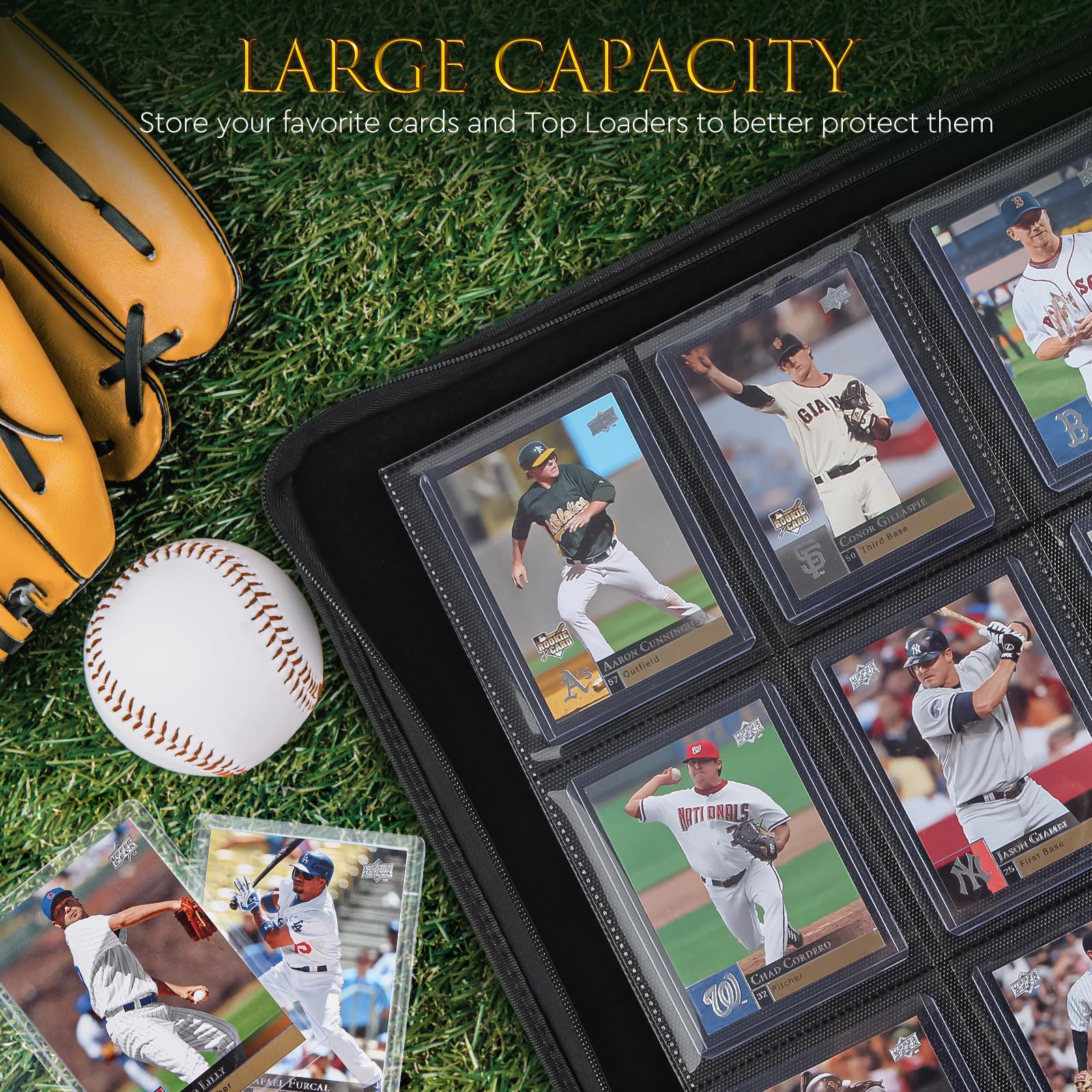 JoyHood top loader binder designed for trading cards and sports cards