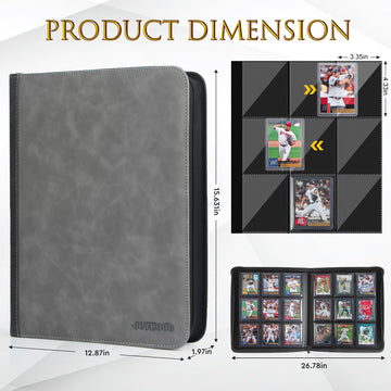 JoyHood binder side view highlighting durable waterproof exterior and double-sided storage