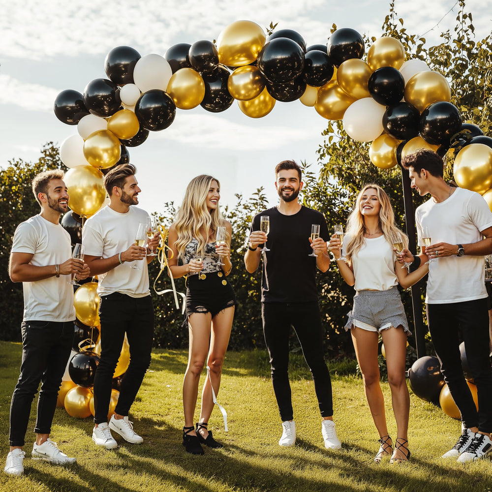JOYIN 12-inch black balloons for versatile decorating options