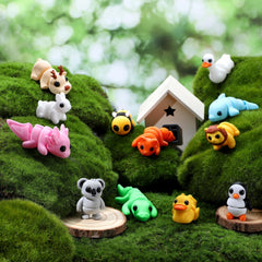 JOYIN 12P Animals Set penguins — charming, poseable buddies for gifting and desk use.