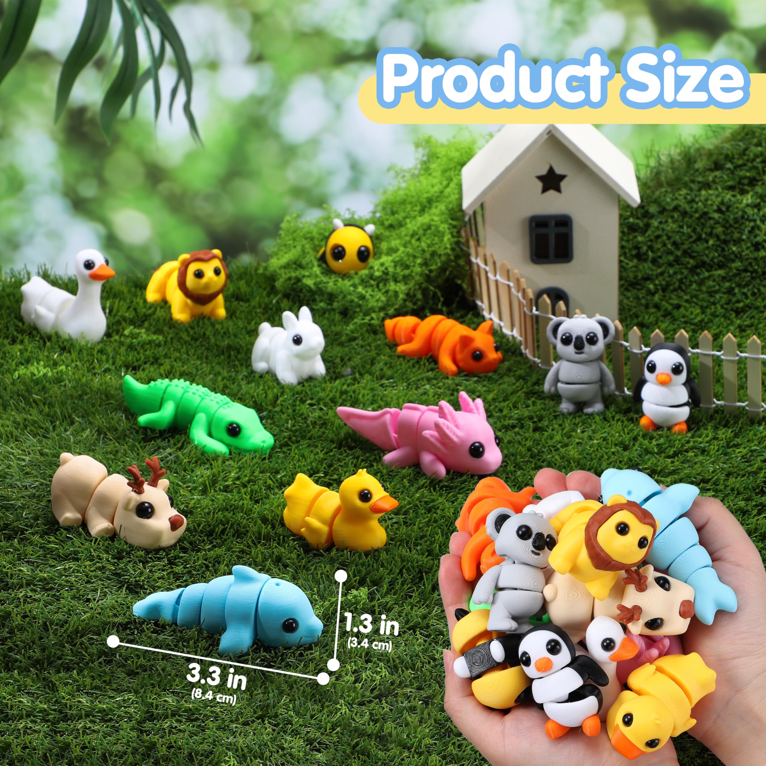 JOYIN 12P Animals Set swans — delicate, poseable mini figures for display and play.