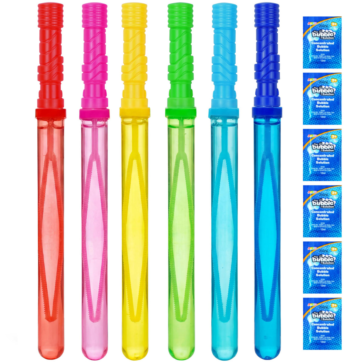 JOYIN 14.6-inch giant bubble wands in six colors for outdoor fun.