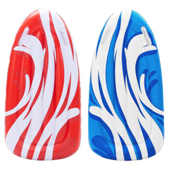 JOYIN two-pack inflatable body boards in blue and red for safe pool learning