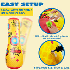 JOYIN 2-pack inflatable bopper 47in indoor-outdoor play for kids