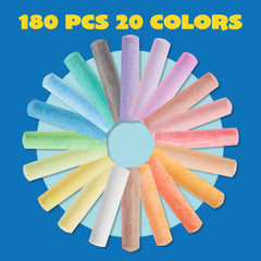 Joyin 20-color outdoor chalks pack enabling washable creativity for kids.