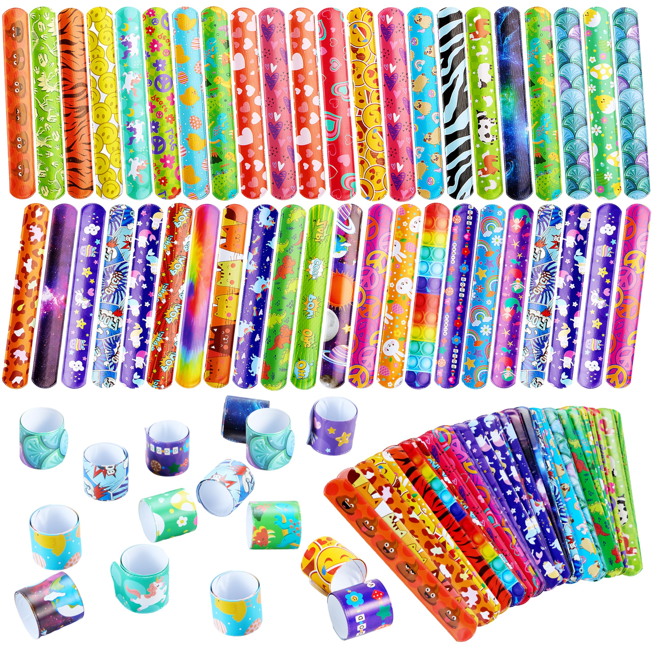 JOYIN 288-pack Valentine slap bracelets collection, ideal party favors for kids.