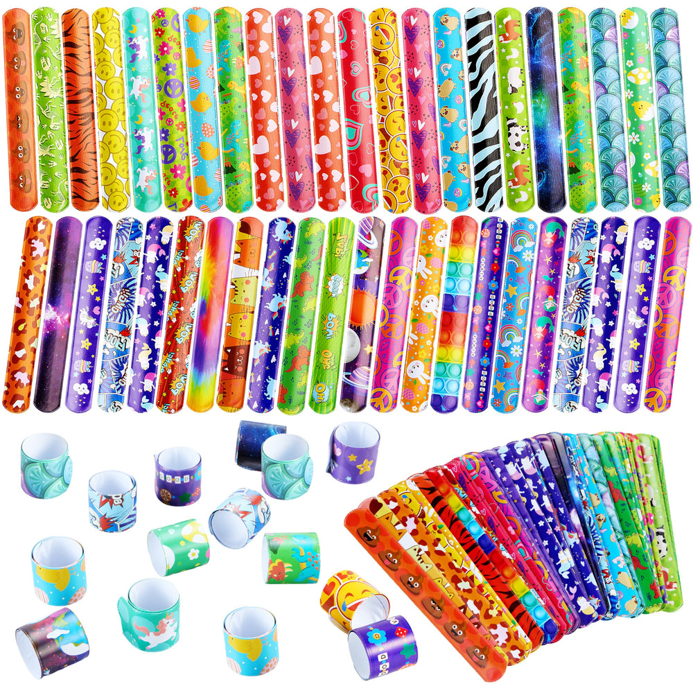 JOYIN 288-pack Valentine slap bracelets collection, ideal party favors for kids.