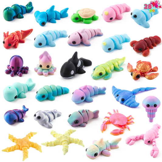 JOYIN 28pcs valentines day ocean animals cards for easy classroom exchanges.