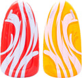 JOYIN 2-pack inflatable body boards in red and yellow for safe pool play and learning to swim.
