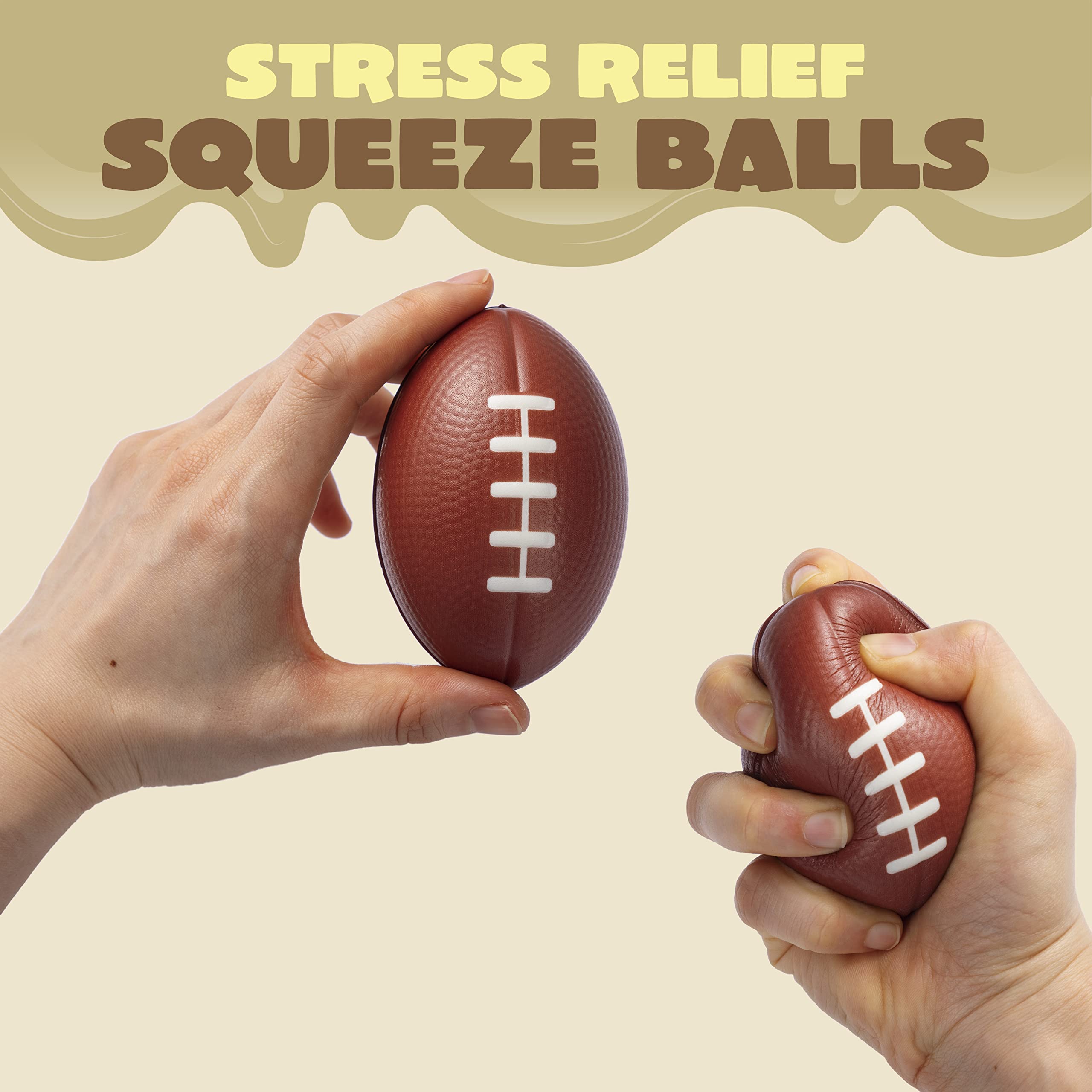 JOYIN 3.25 x 2.25 inch foam footballs ideal for gift bags and prizes.
