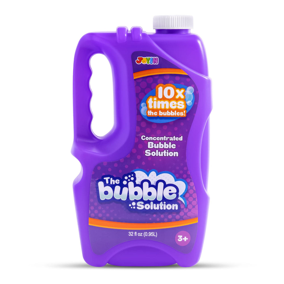 JOYIN 32 oz bubble solution refill bottle ready for wands and machines.