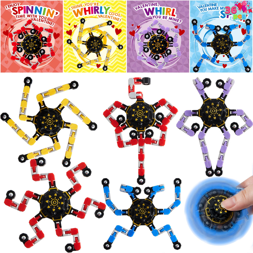 JOYIN 36-pack gift cards with spinners for Valentine exchange