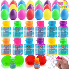 JOYIN 36-piece eggs with bubble wands for engaging Easter egg hunts