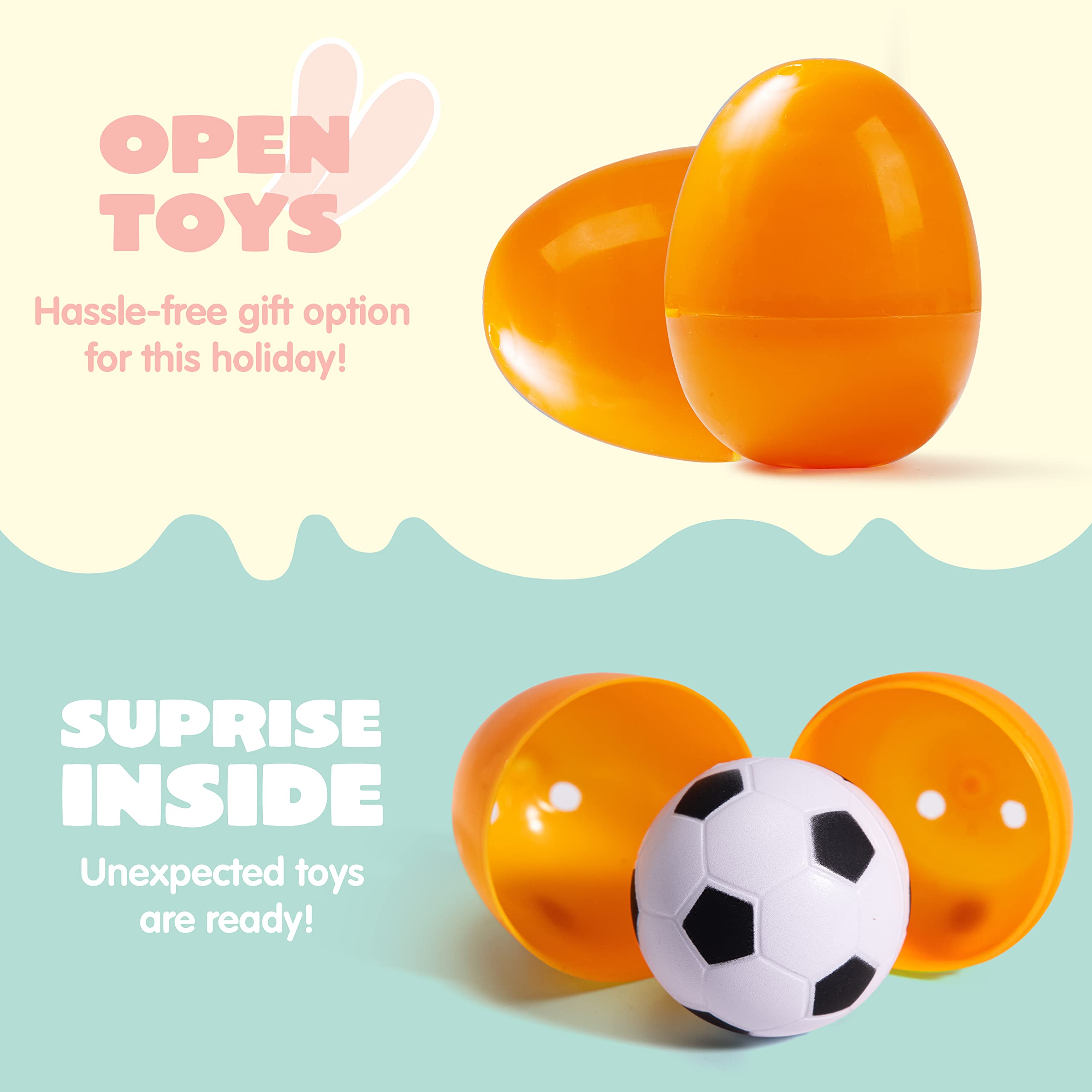 JOYIN stress balls tucked in eggs provide squeezable engagement.