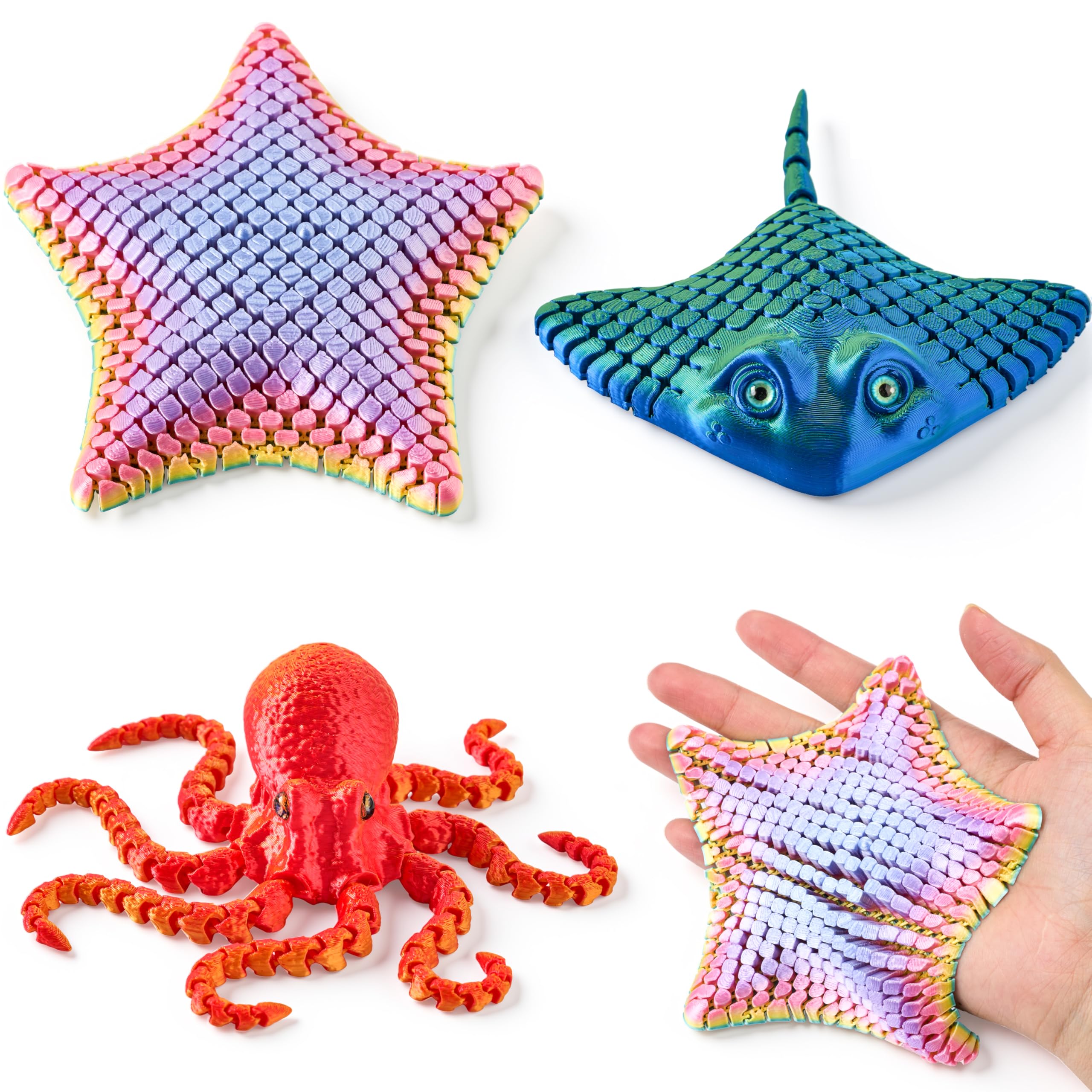 JOYIN 3D octopus fidget toy with flexible joints for tactile play.