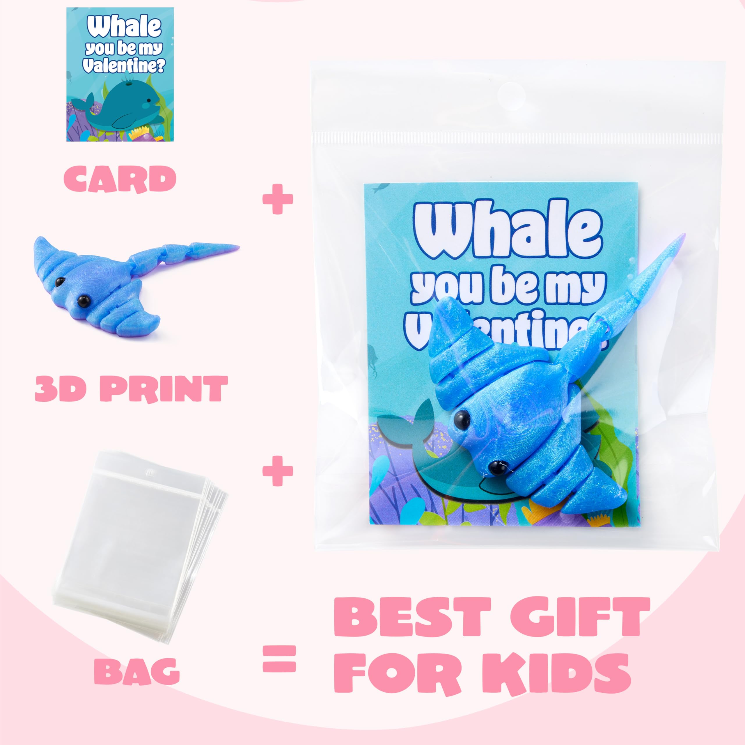 JOYIN 3D-printed ocean animal figures closeup, durable keepsakes for kids.