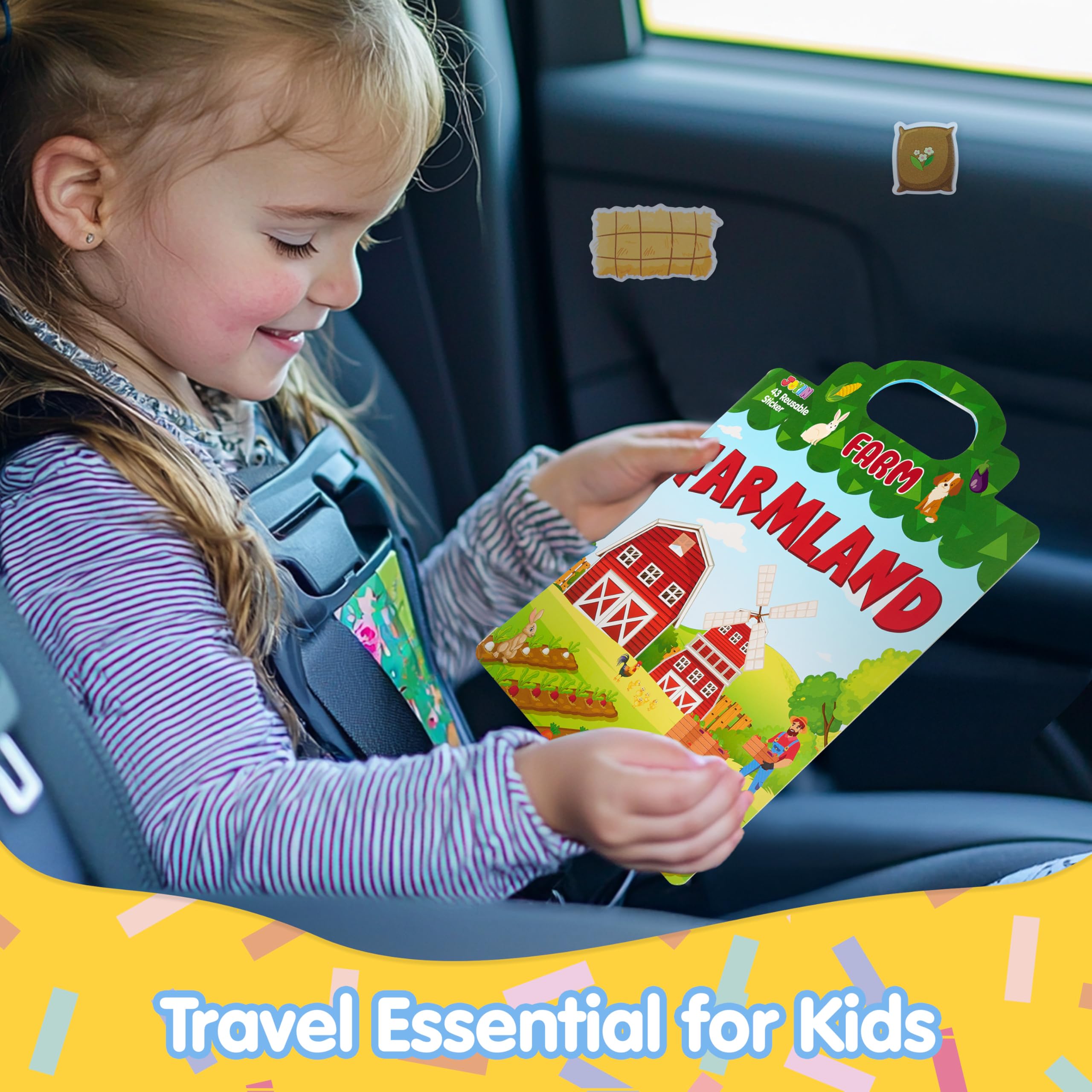 JOYIN 3D-textured-stickers-closeup demonstrating tactile learning and fine motor practice.