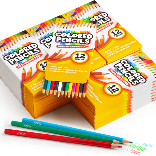 JOYIN 432-count colored pencils bulk, bright hues for school projects and crafts.