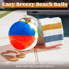 JOYIN 4-pack 20in rainbow beach ball durable non-toxic material