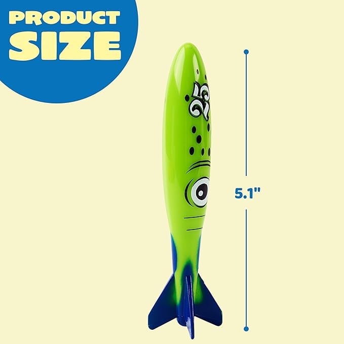 JOYIN 5.1-inch toys ideal for kids’ swimming practice and coordinated hands-on dives.