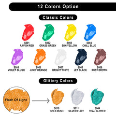 JOYIN 6-brush set for tempera painting delivers smooth strokes for kids' artworks.