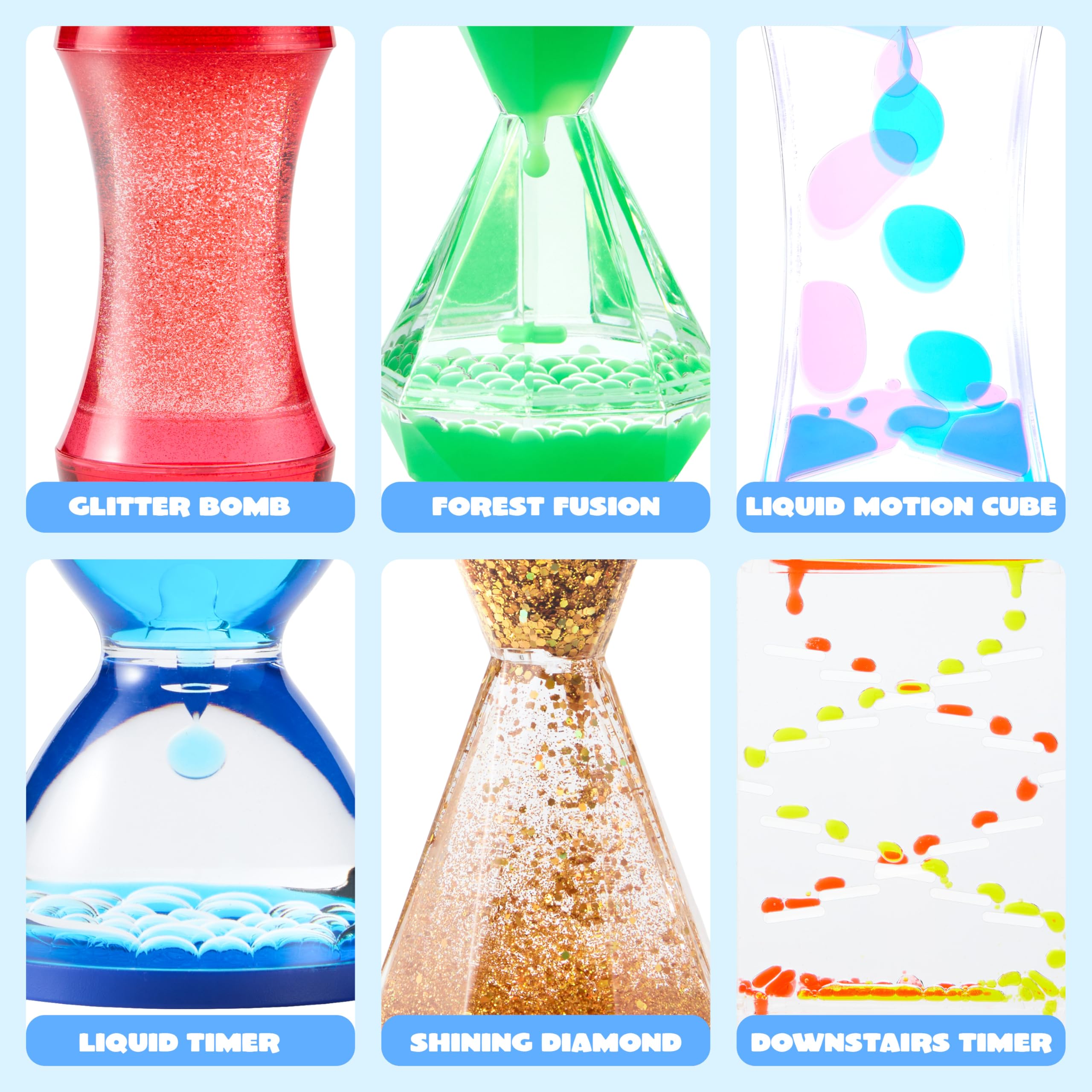JOYIN blue liquid timer delivers slow, steady drops for concentration.