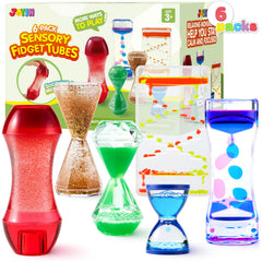 JOYIN sensory tube with red glitter bomb aids calm and visual tracking.