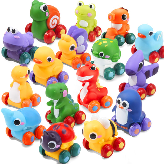 JOYIN Animal Cars bee — safe bathtime toy for toddlers enhancing fine motor skills.